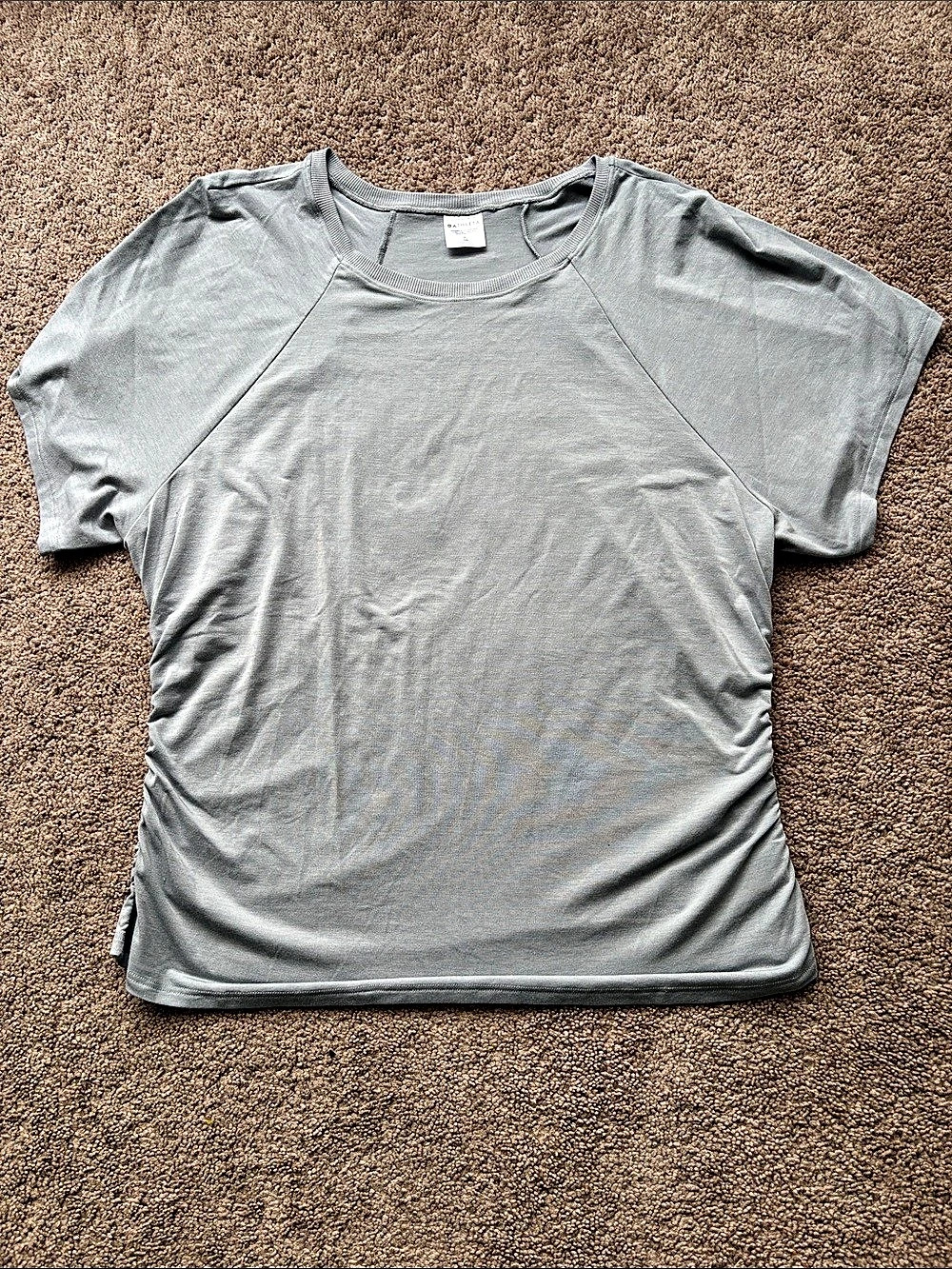 Athleta Gray Short Sleeve Top Size XL